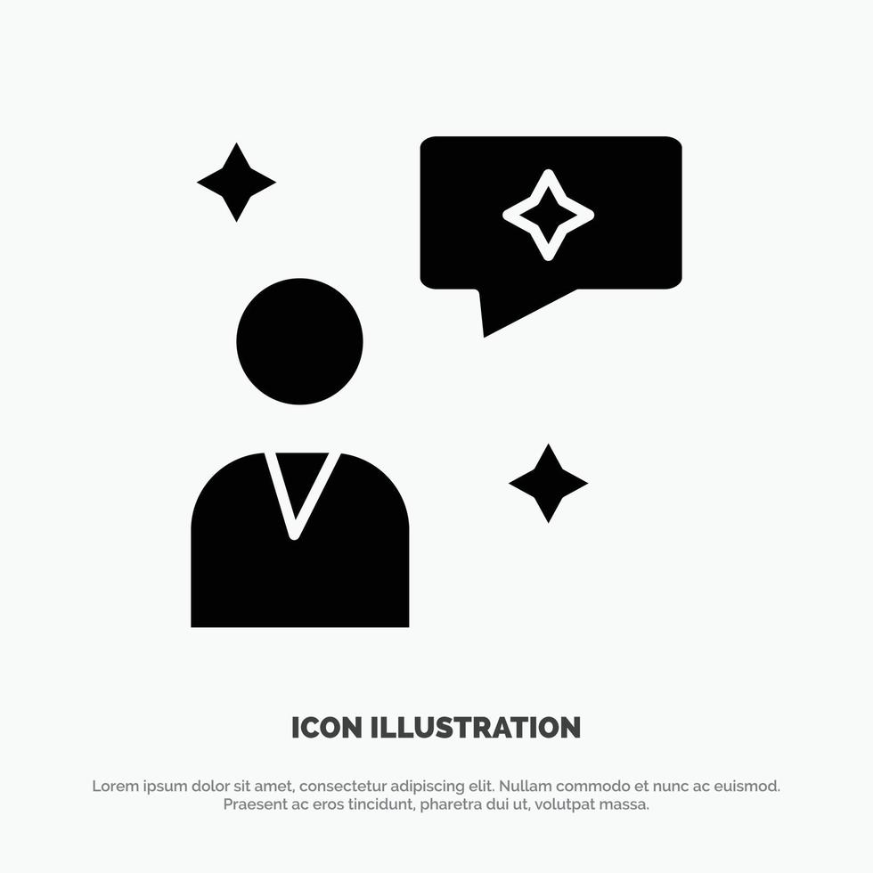 Man Chat Chatting Interface solid Glyph Icon vector