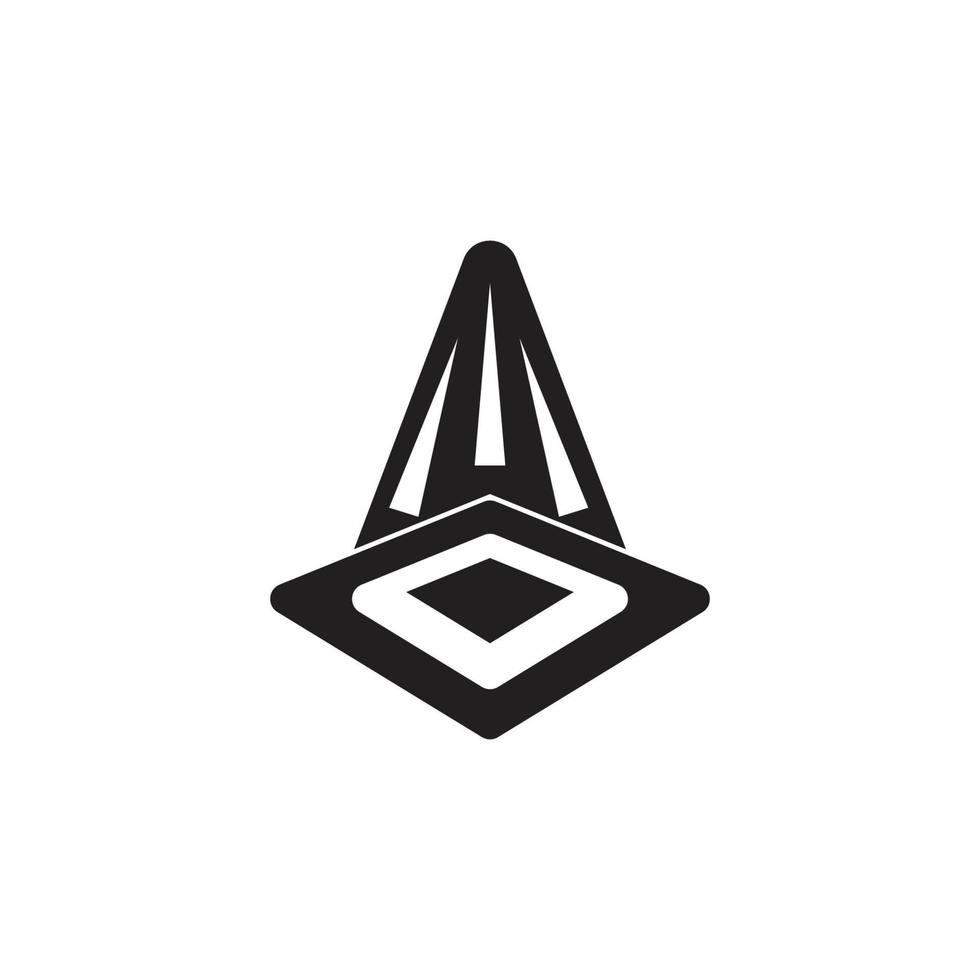 logotipo de icono de cono vector