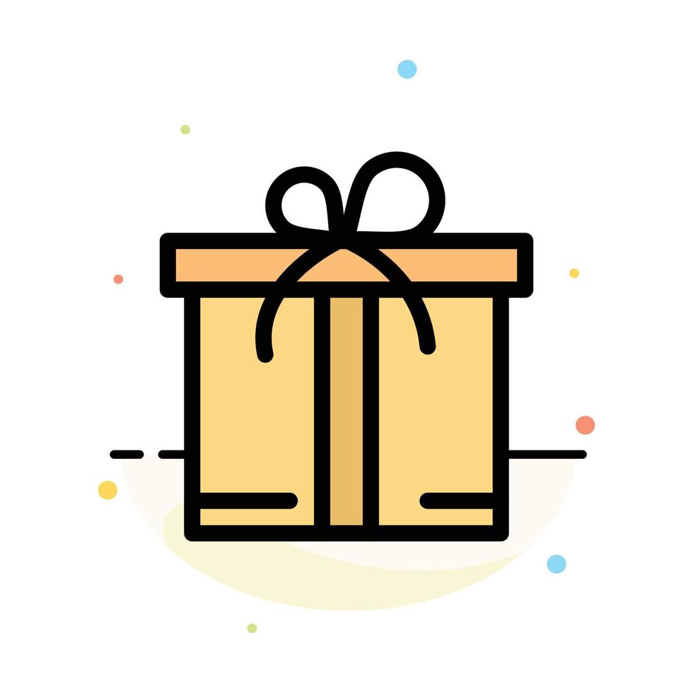 Gift Box Motivation Abstract Flat Color Icon Template vector