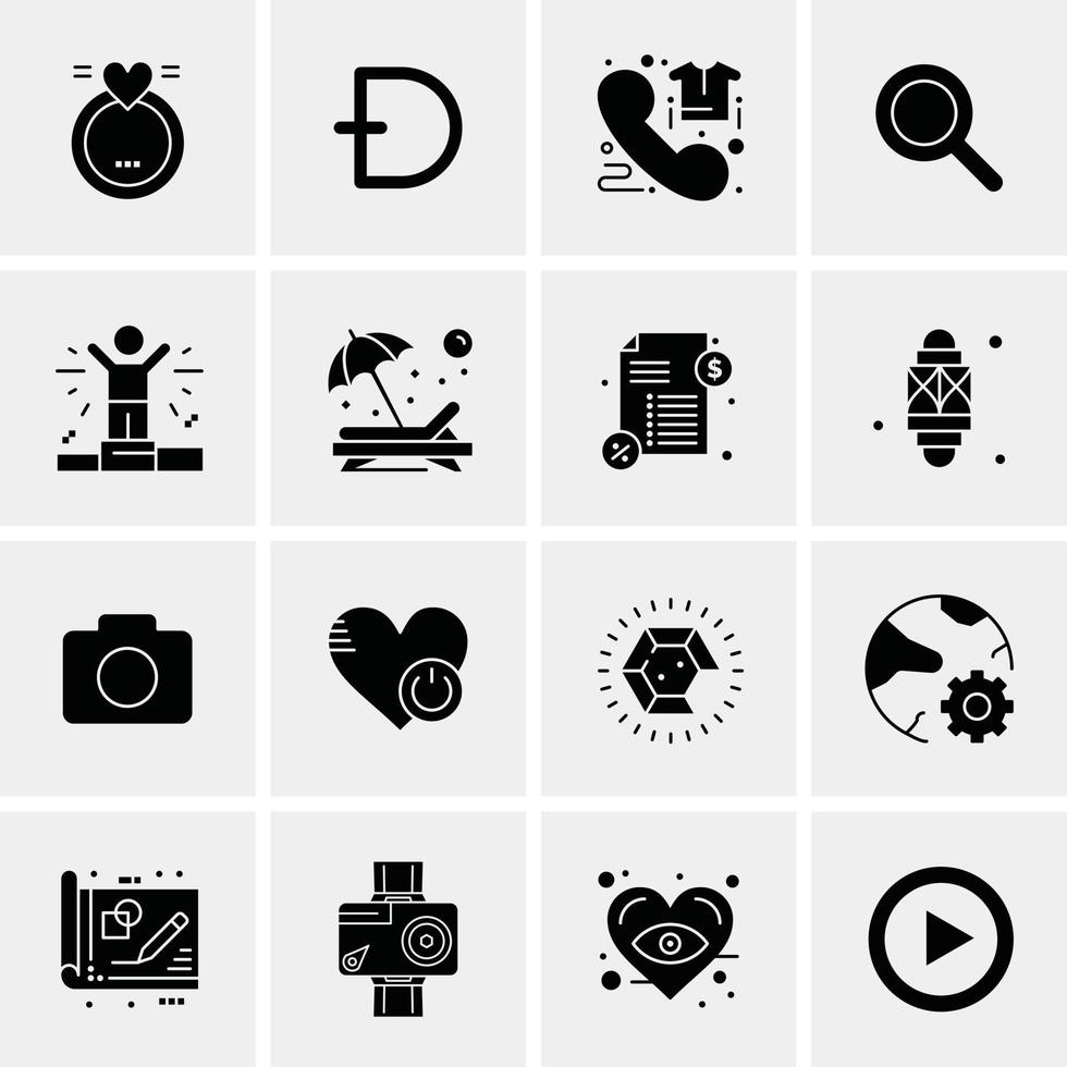 16 Universal Business Icons Vector Creative Icon Illustration to use in web and Mobile Related proje