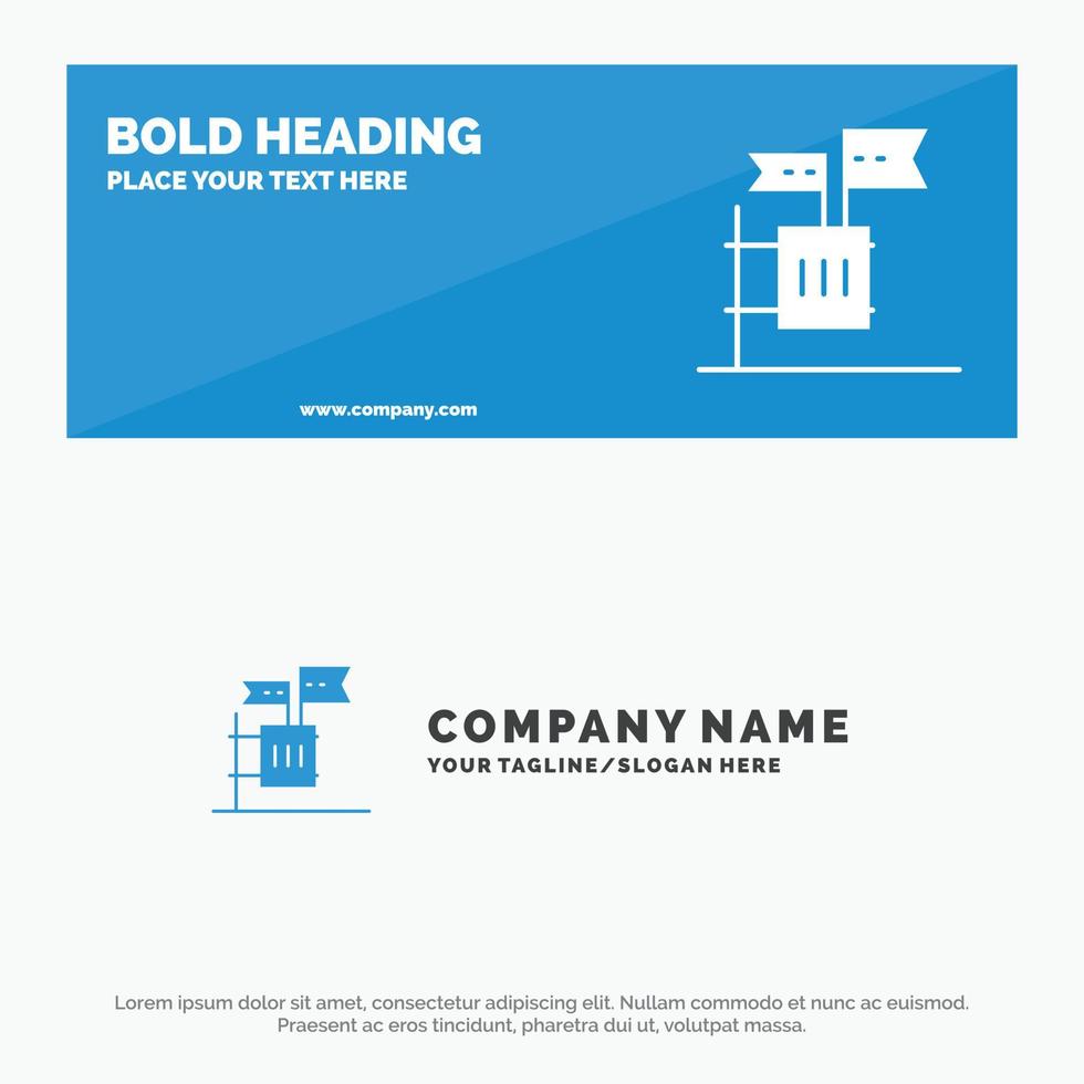Ballot Boycott Election Garbage Junk SOlid Icon Website Banner and Business Logo Template vector