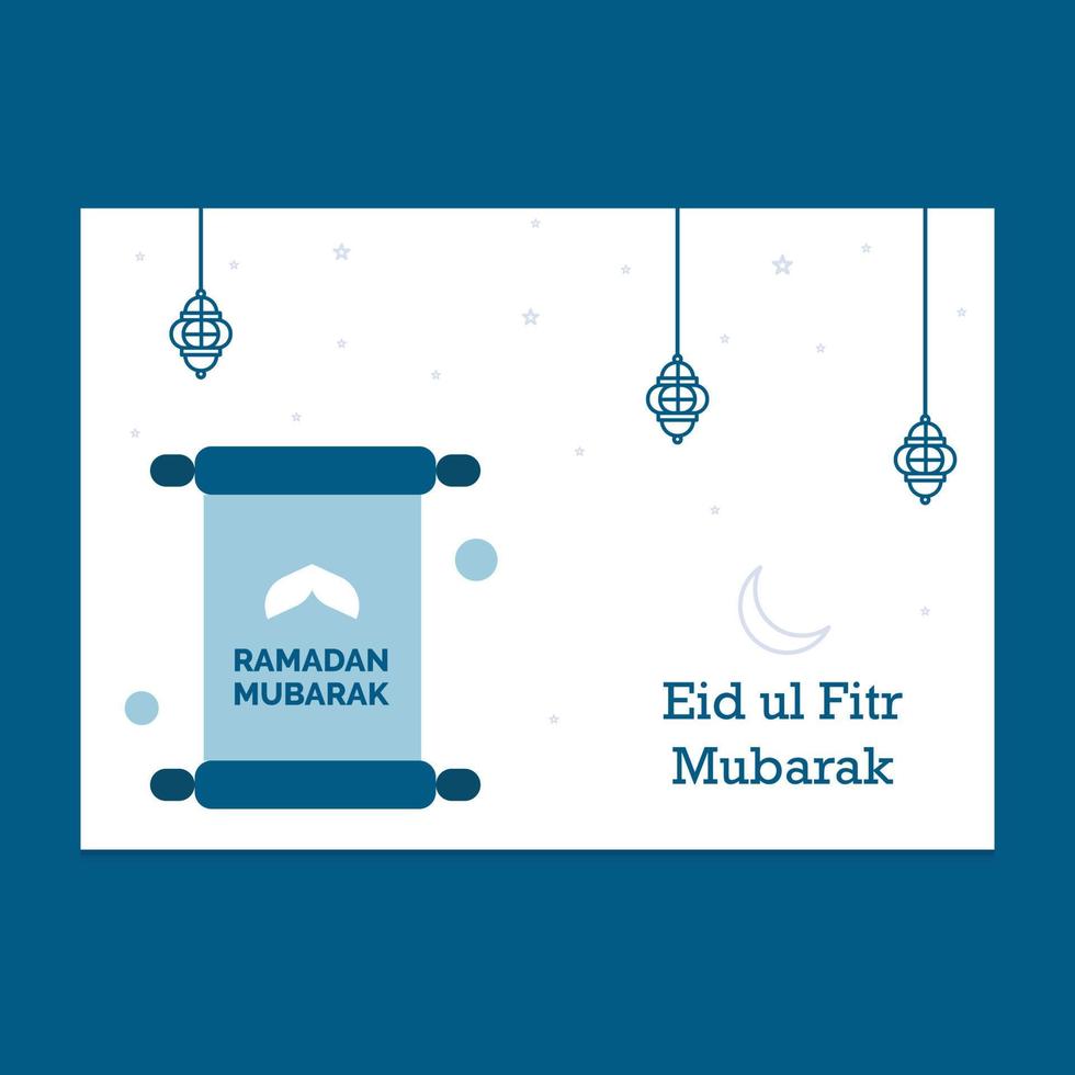 Eid Mubarak greeting Card Illustration vector