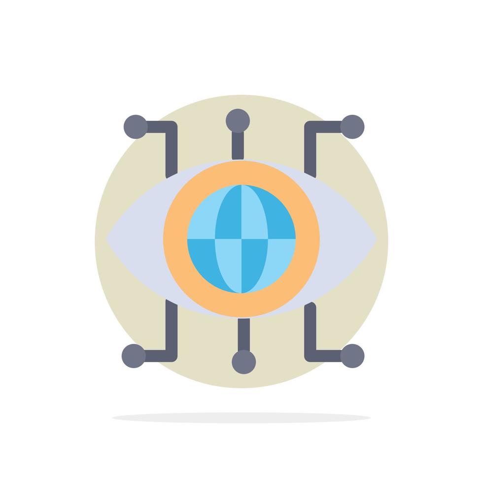 Data Manager Technology Vision Abstract Circle Background Flat color Icon vector