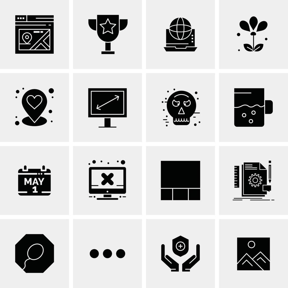 16 Universal Business Icons Vector Creative Icon Illustration to use in web and Mobile Related proje