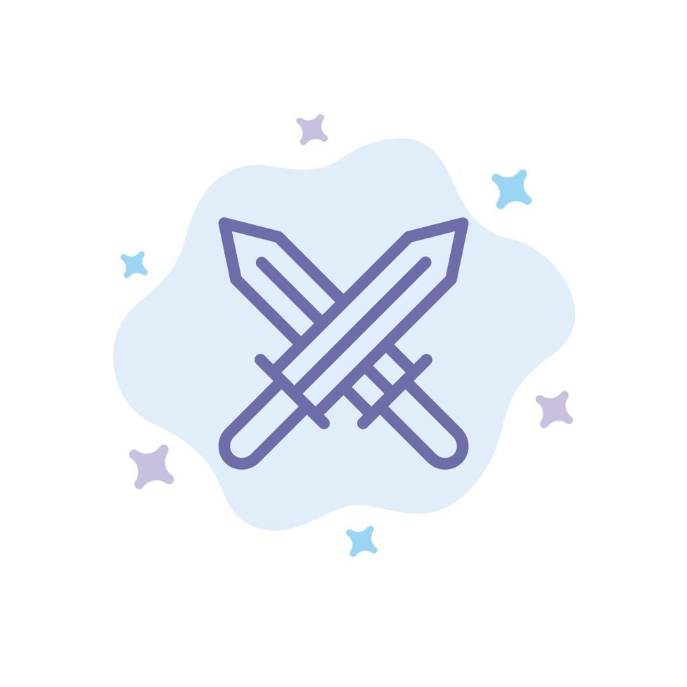 Sword Ireland Swords Blue Icon on Abstract Cloud Background vector