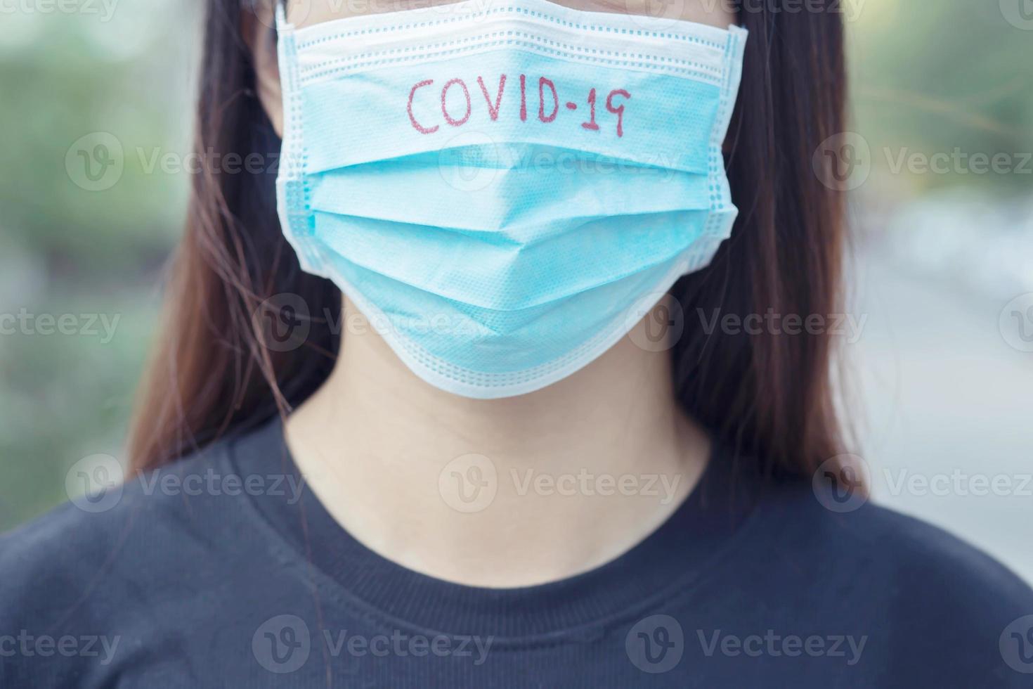 This woman is infected with Corona. photo