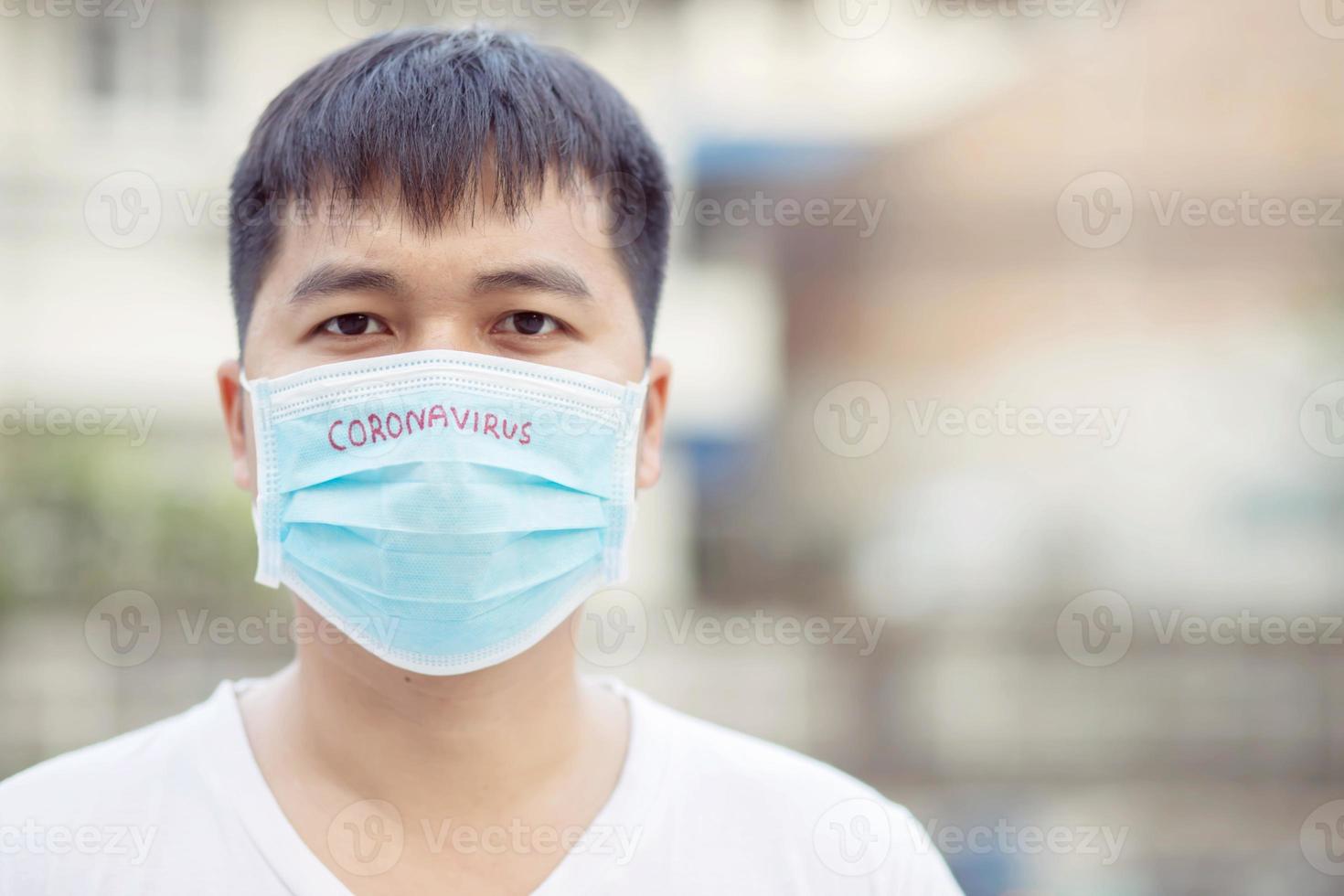 This man protected himself from the virus. photo