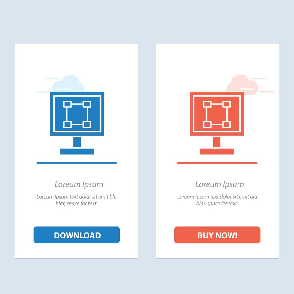 Crop Graphics Design Program Application  Blue and Red Download and Buy Now web Widget Card Template vector