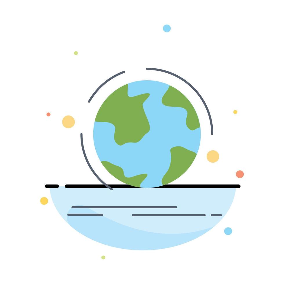 globe world discover connection network Flat Color Icon Vector