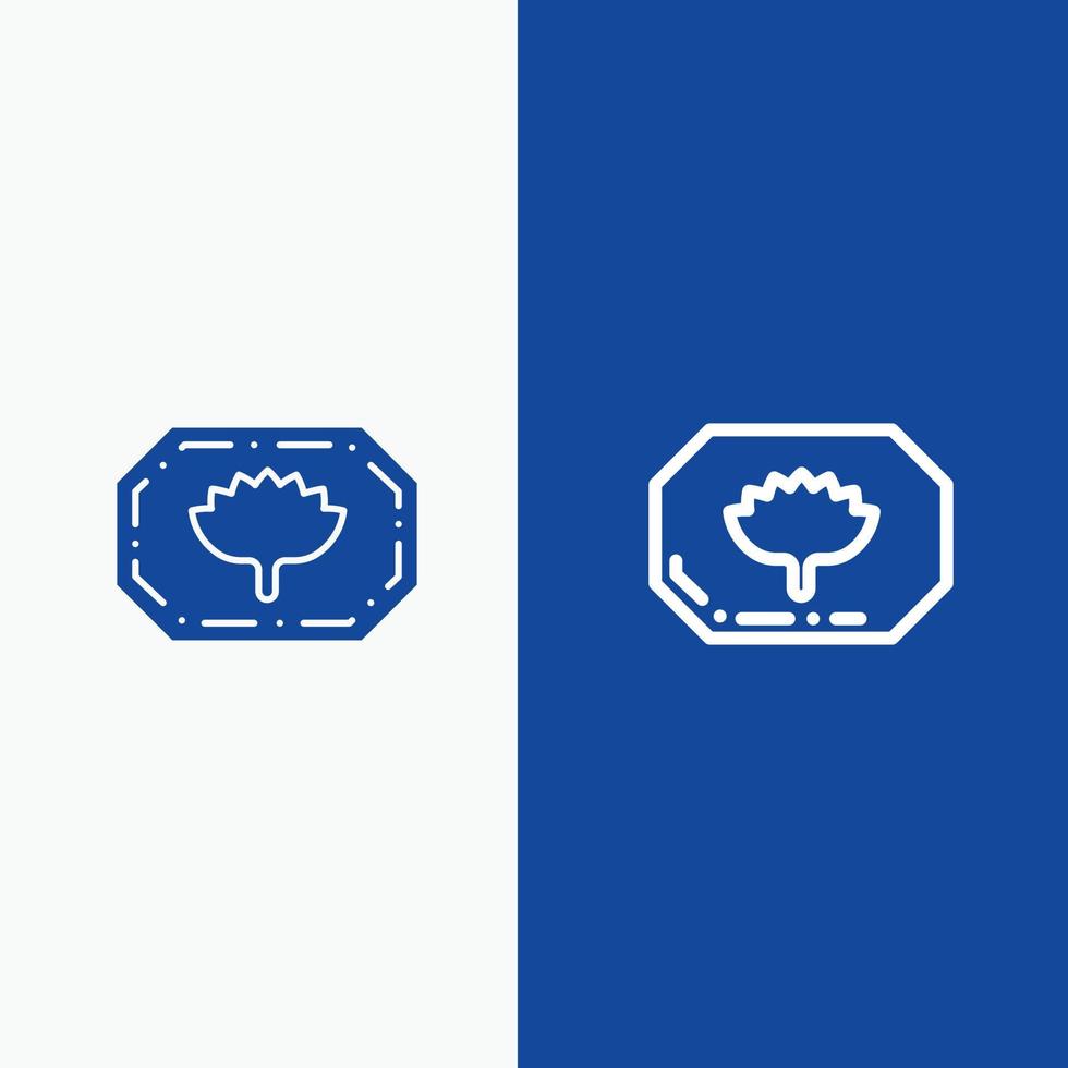 Bangladesh Label Bangladesh Monogram Bangla Line and Glyph Solid icon Blue banner Line and Glyph Sol vector