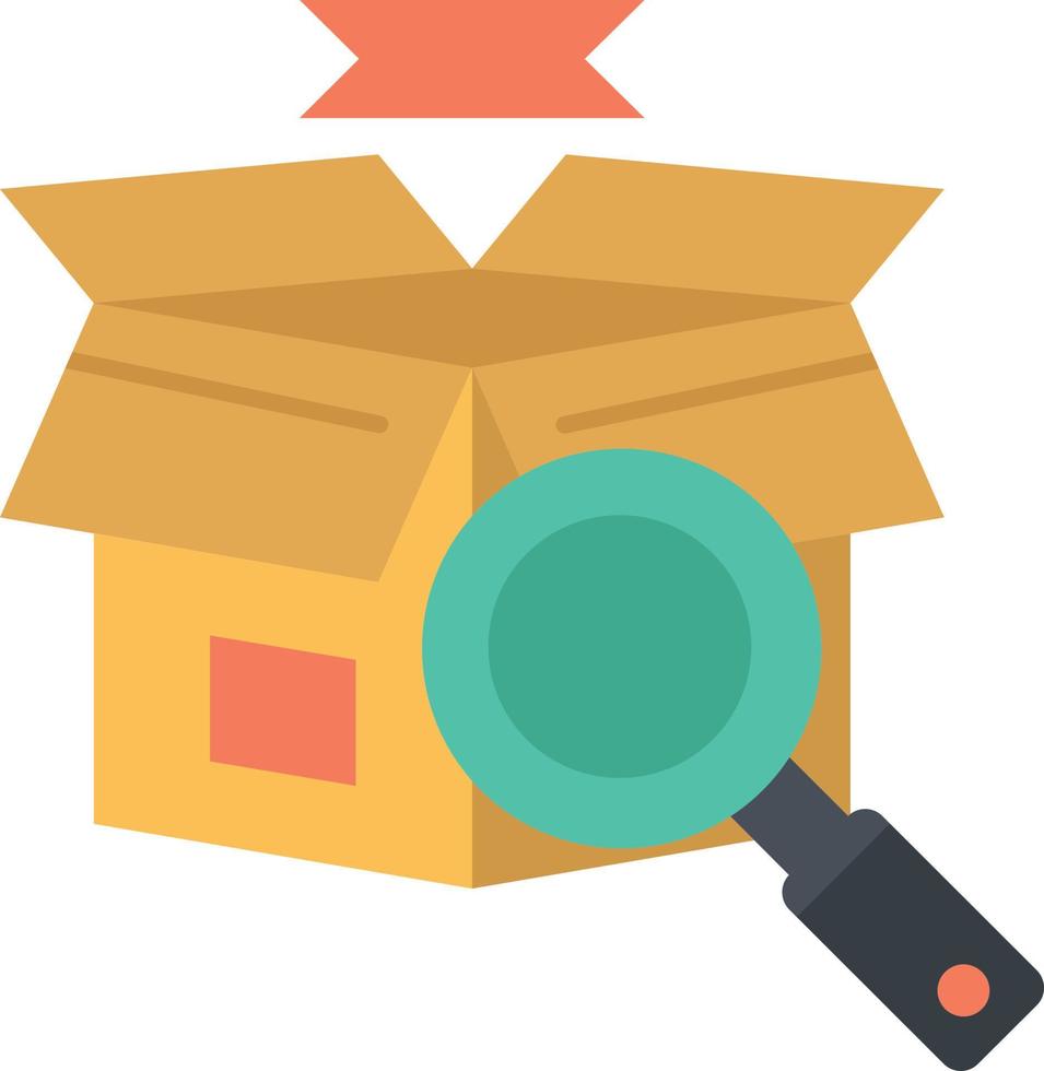 Box Search Online Search E Shopping  Flat Color Icon Vector icon banner Template