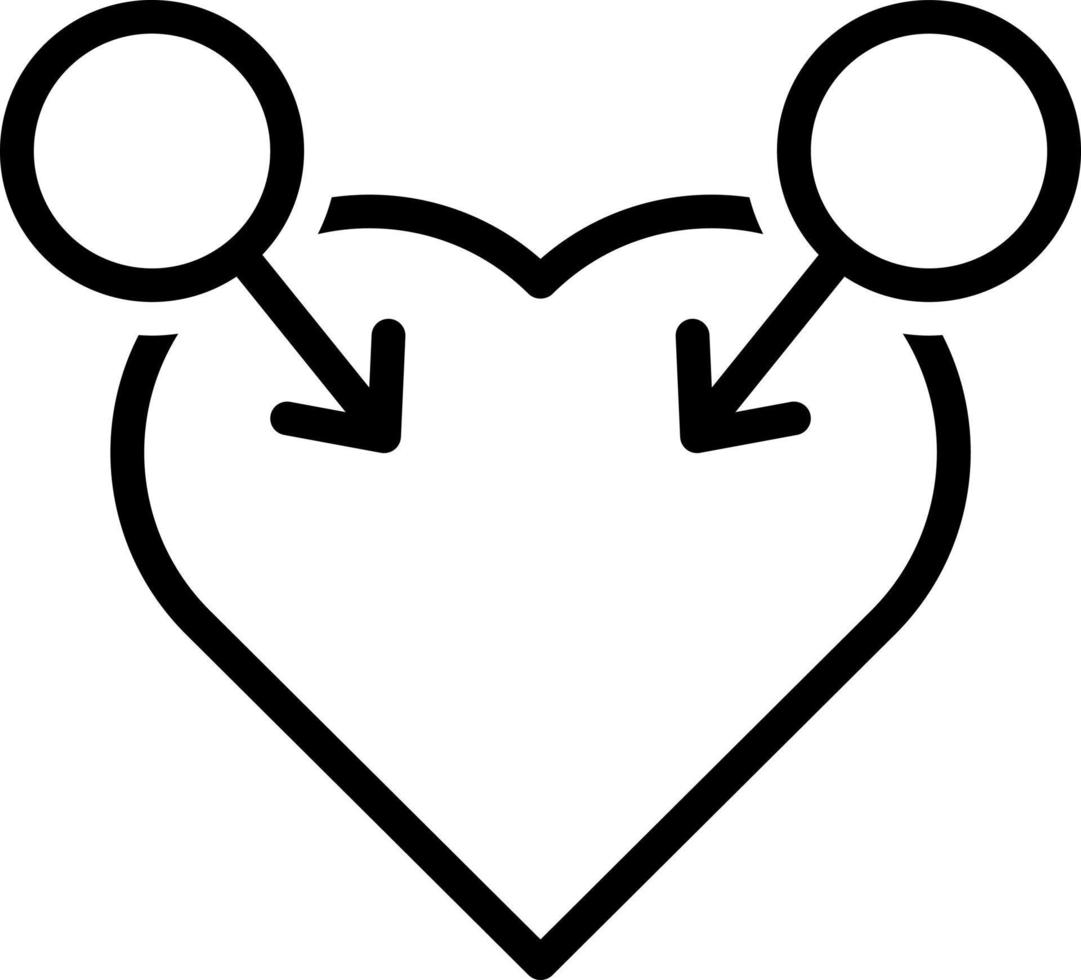 line icon for gay vector