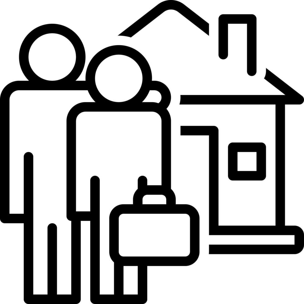 line icon for accompany vector