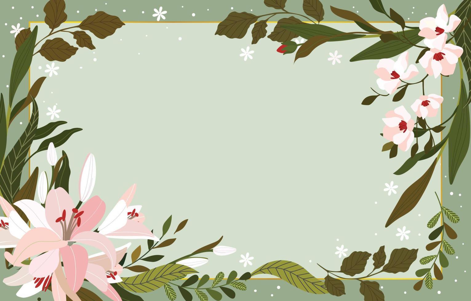 Beautiful Floral Border background vector