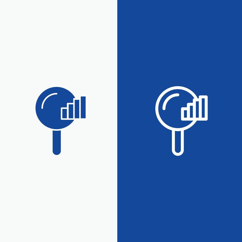 Find Search Service Signal Line and Glyph Solid icon Blue banner Line and Glyph Solid icon Blue bann vector