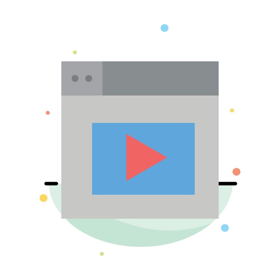 Web Design Video Abstract Flat Color Icon Template vector