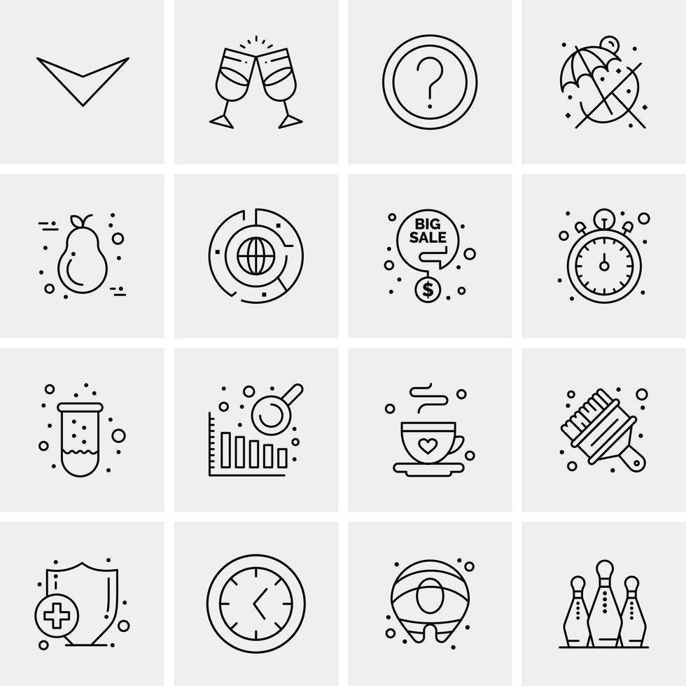 16 Business Universal Icons Vector Creative Icon Illustration to use in web and Mobile Related proje