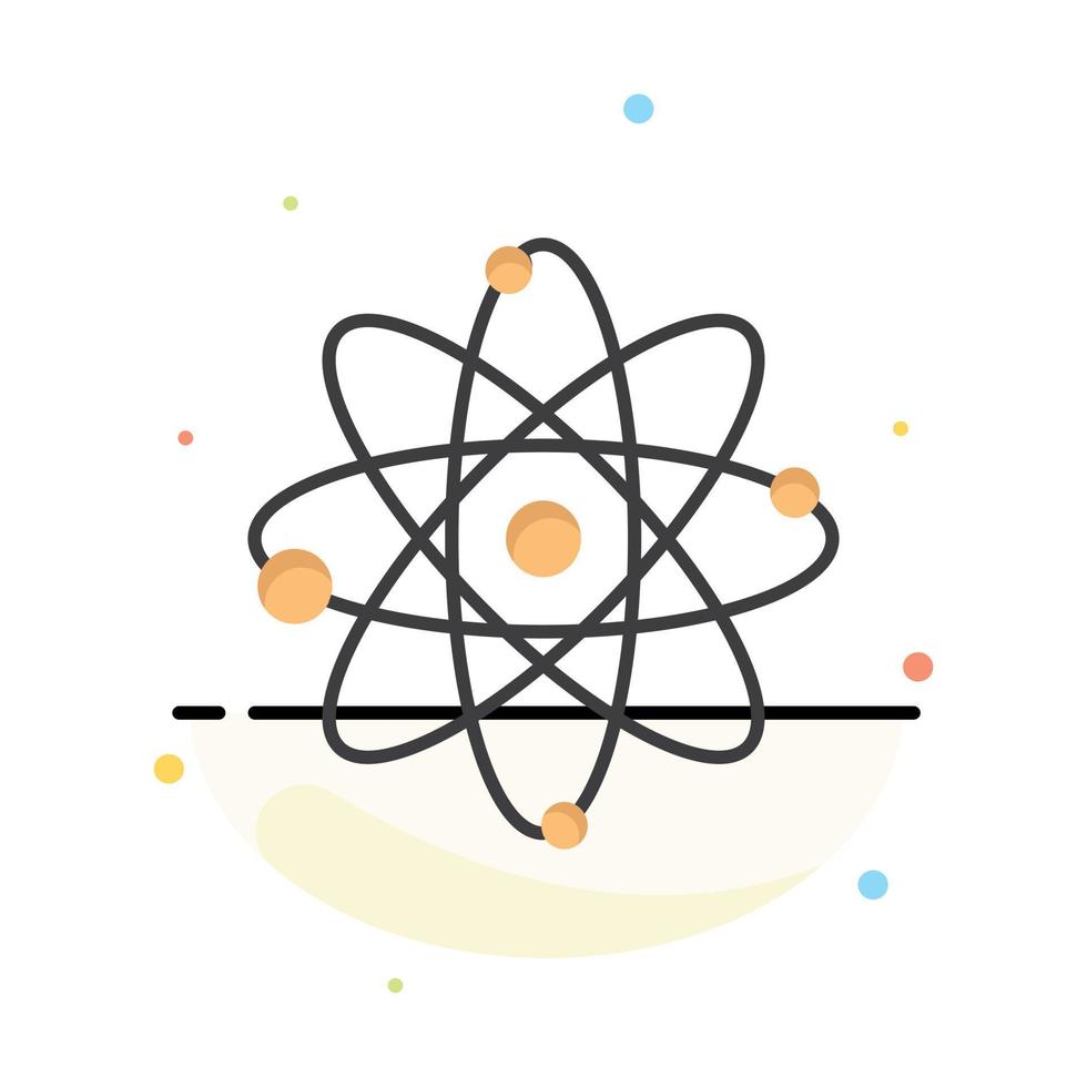 Atom Chemistry Molecule Laboratory Abstract Flat Color Icon Template vector