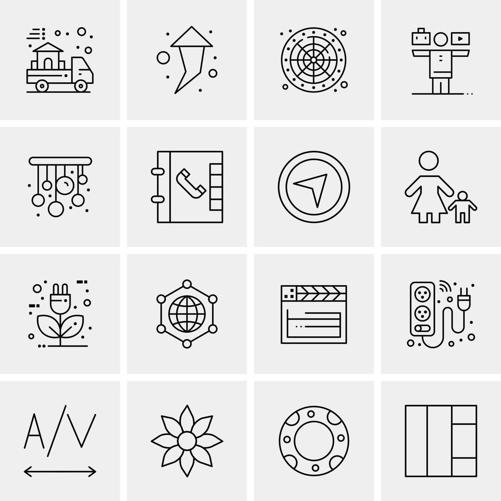 16 Universal Business Icons Vector Creative Icon Illustration to use in web and Mobile Related proje