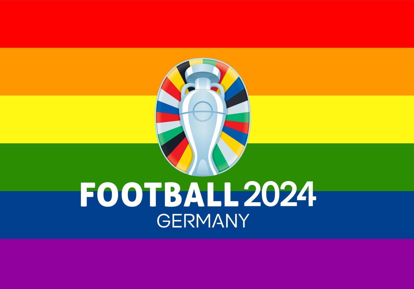 The euro championship 2024 with LGBT background vector