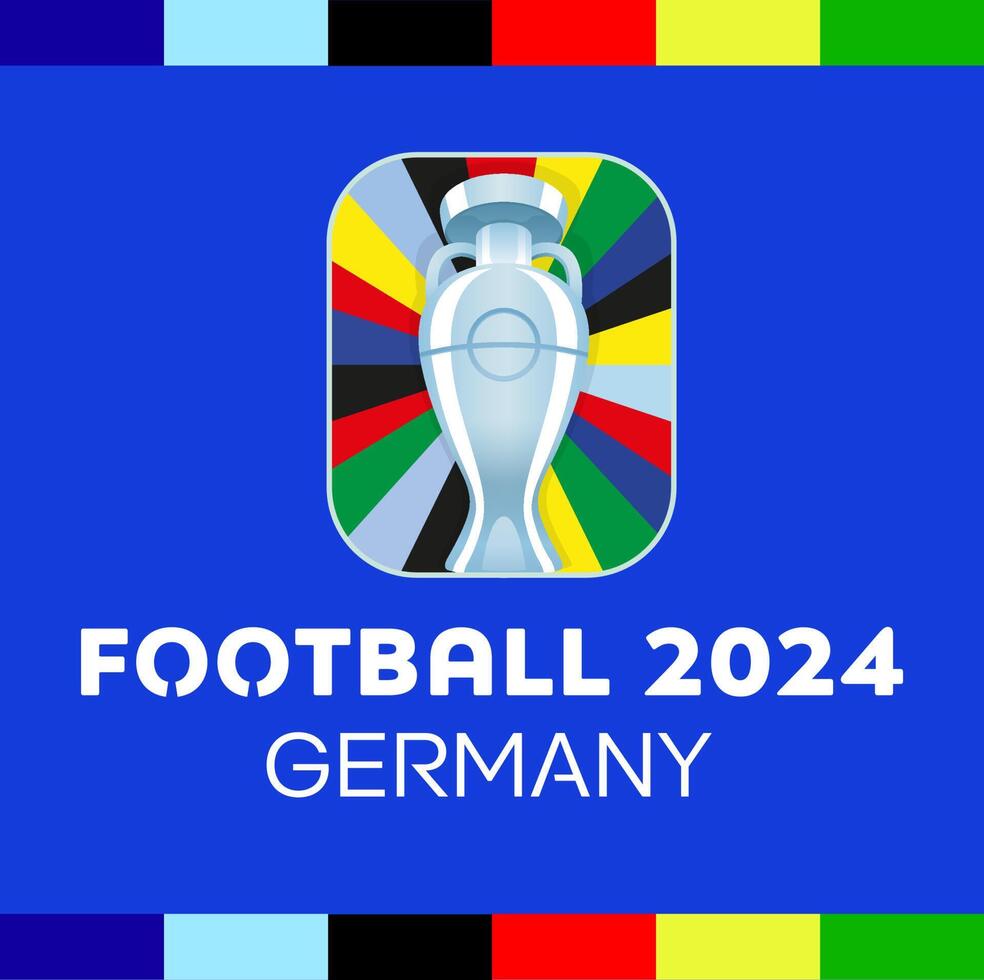 el campeonato de fútbol euro 2024 en el logo de alemania vector