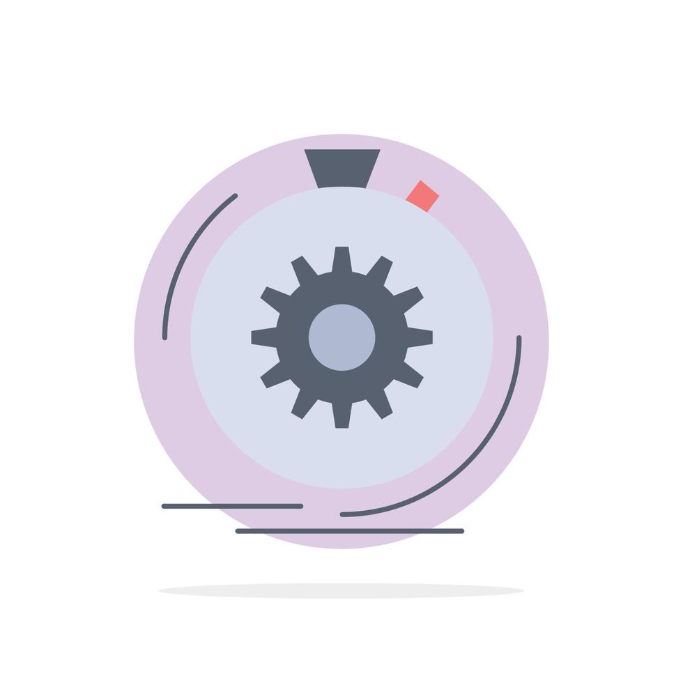 Action fast performance process speed Flat Color Icon Vector