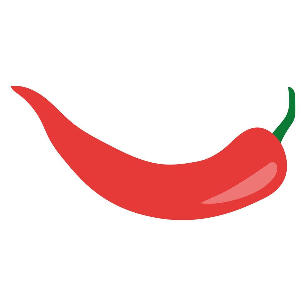 Red chili pepper doodle icon vector