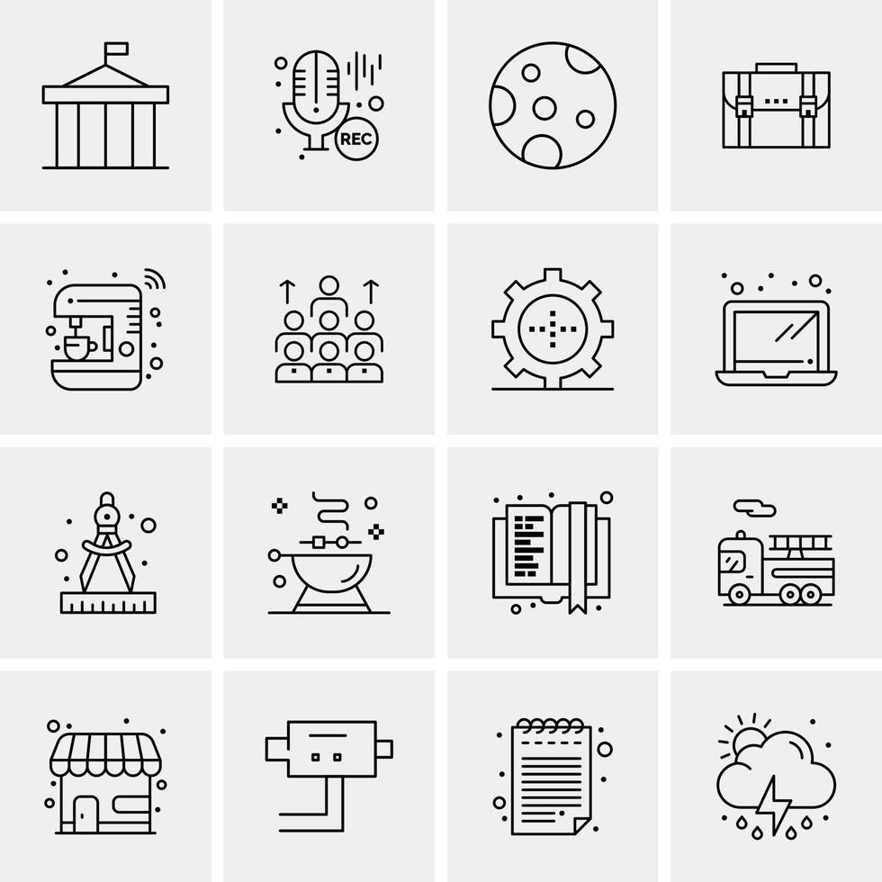 16 Universal Business Icons Vector Creative Icon Illustration to use in web and Mobile Related proje
