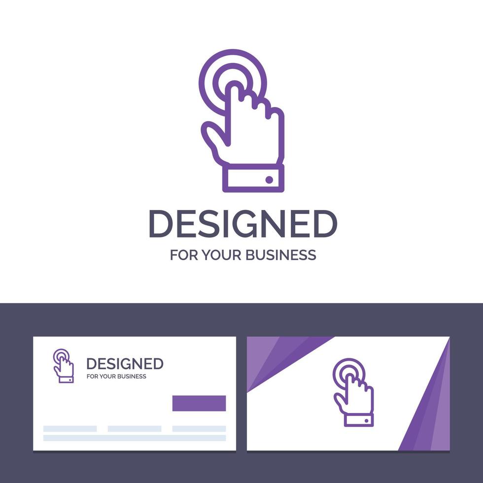 Creative Business Card and Logo template Touch Touchscreen Interface Technology Vector Illustration