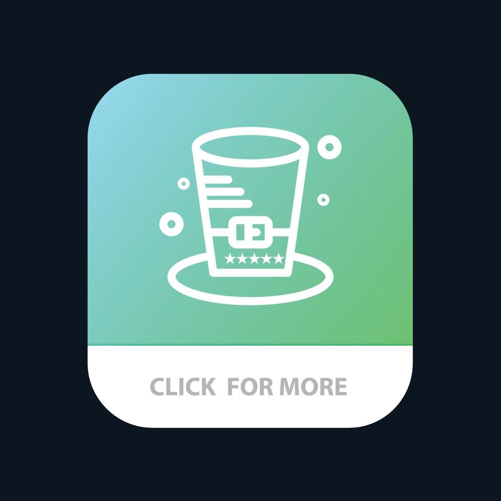 Day Hat Presidents Usa Mobile App Button Android and IOS Line Version vector
