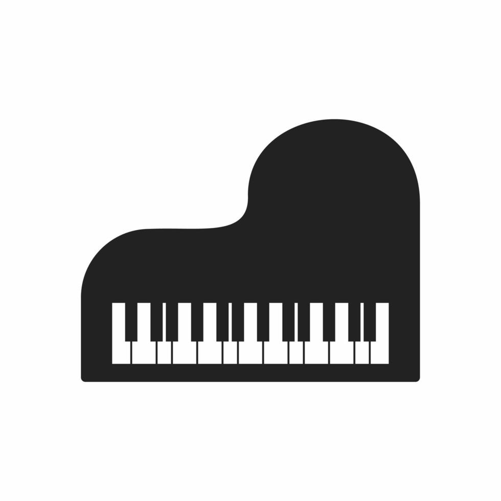 icono plano de piano vector