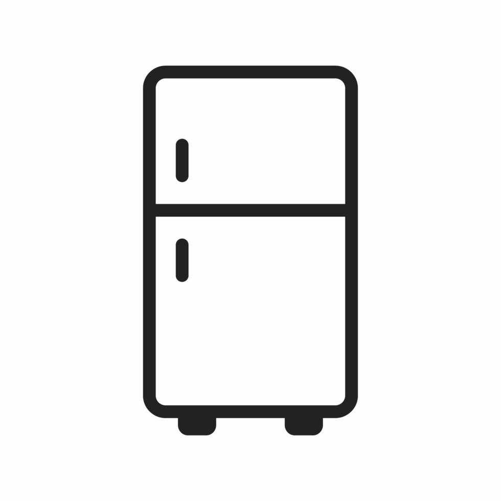 icono de contorno del refrigerador vector