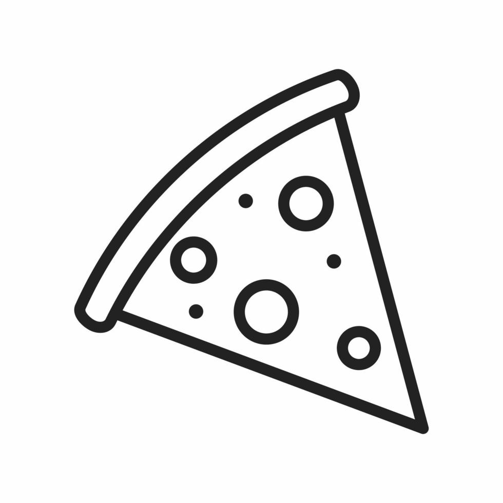 pizza outline icon vector