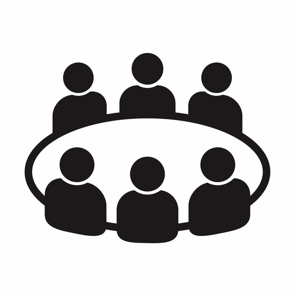 meeting flat icon vector