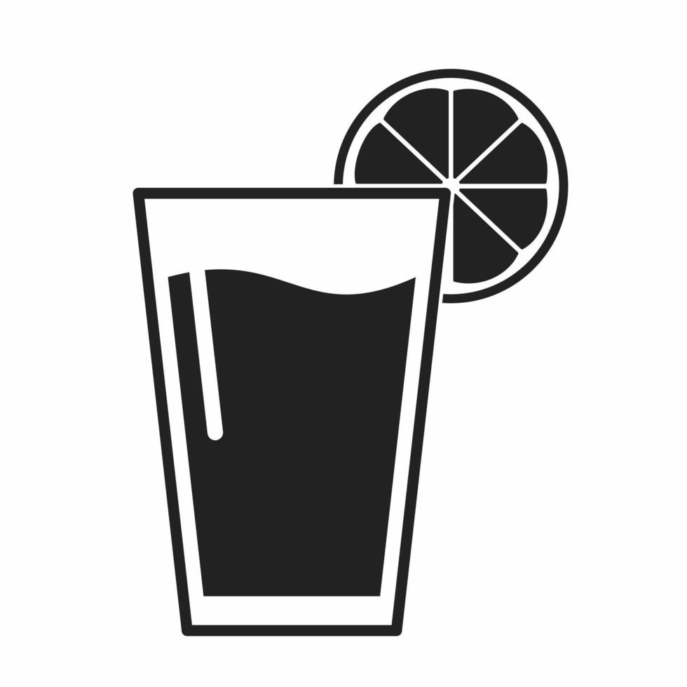 lemon juice flat icon vector