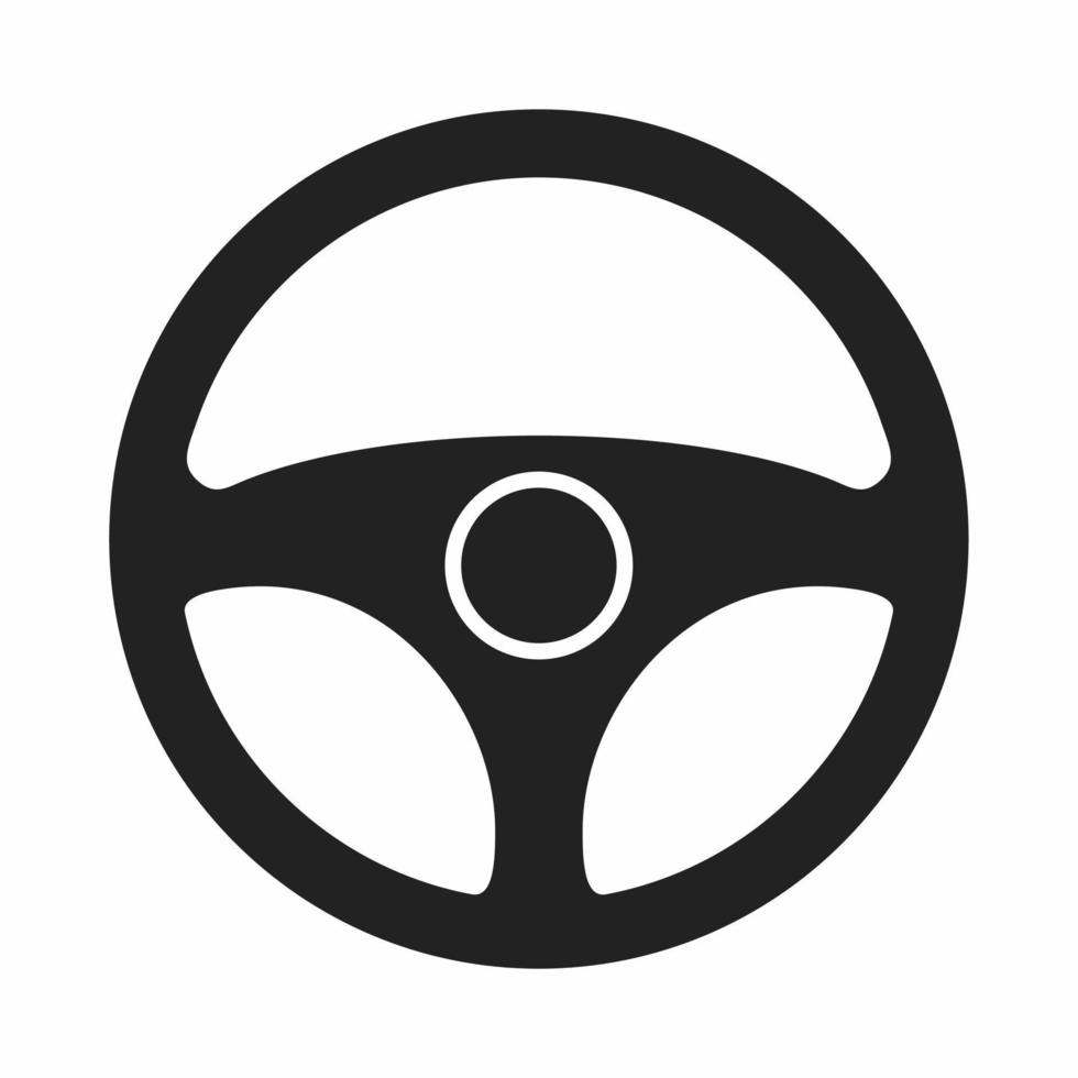 icono plano de la dirección del coche vector