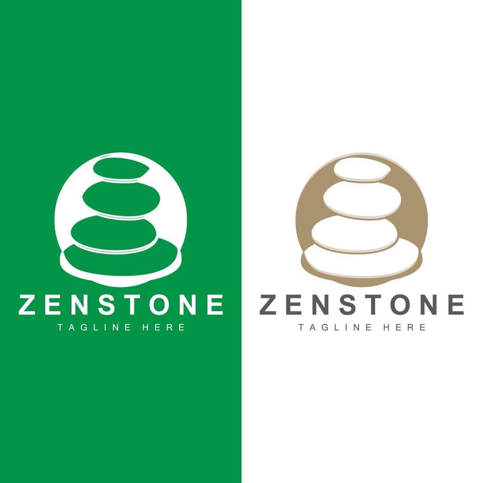 Balance Stone Logo Design, Vector Therapy Stone, Massage Stone, Hot Stone And Zenstone, Product Brand Illustration