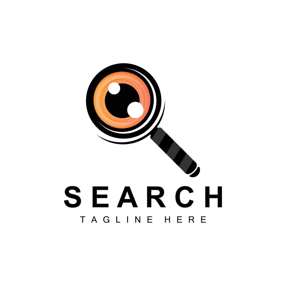 Search Logo Design, Detective Illustration, Home search, Glass Lens, Company Brand Vector