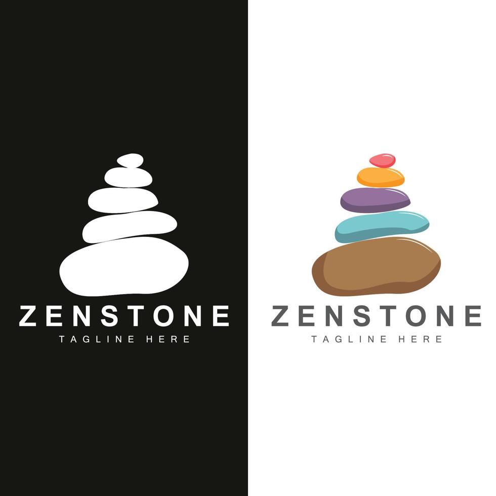 Balance Stone Logo Design, Vector Therapy Stone, Massage Stone, Hot Stone And Zenstone, Product Brand Illustration