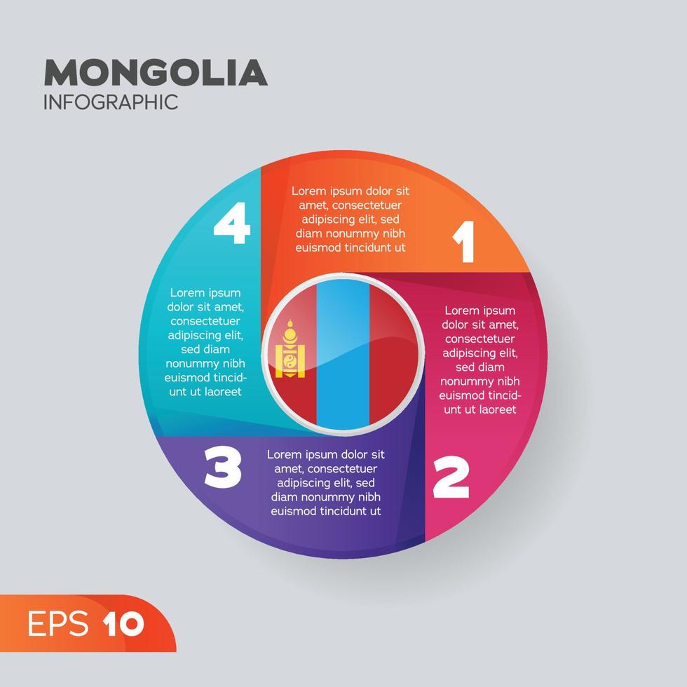 Mongolia Infographic Element vector