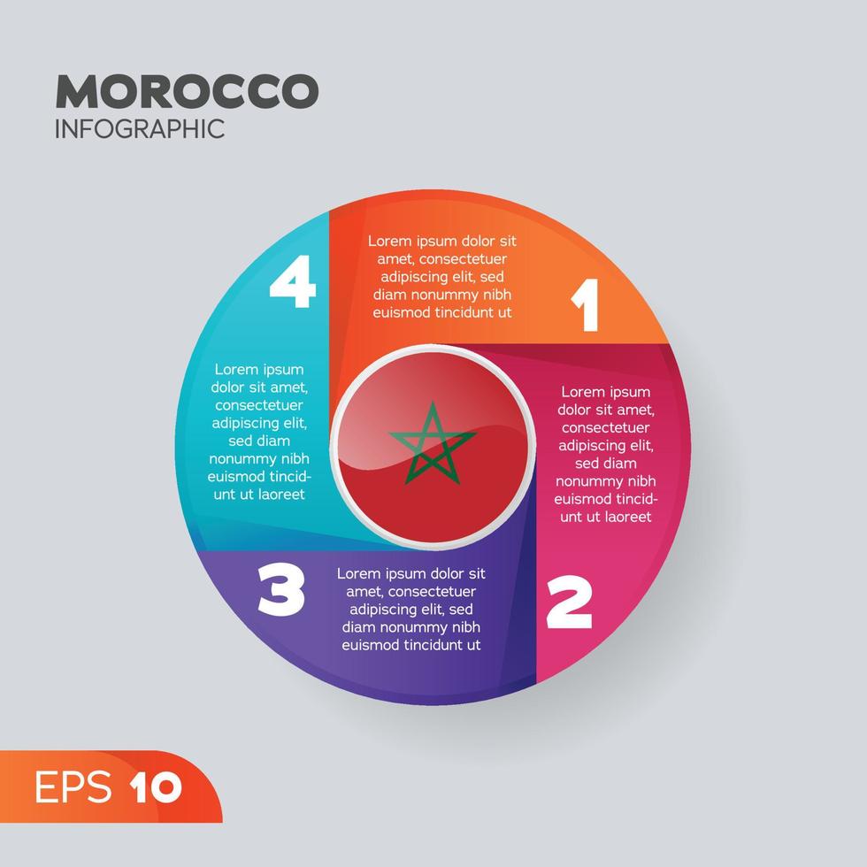 elemento infográfico marruecos vector