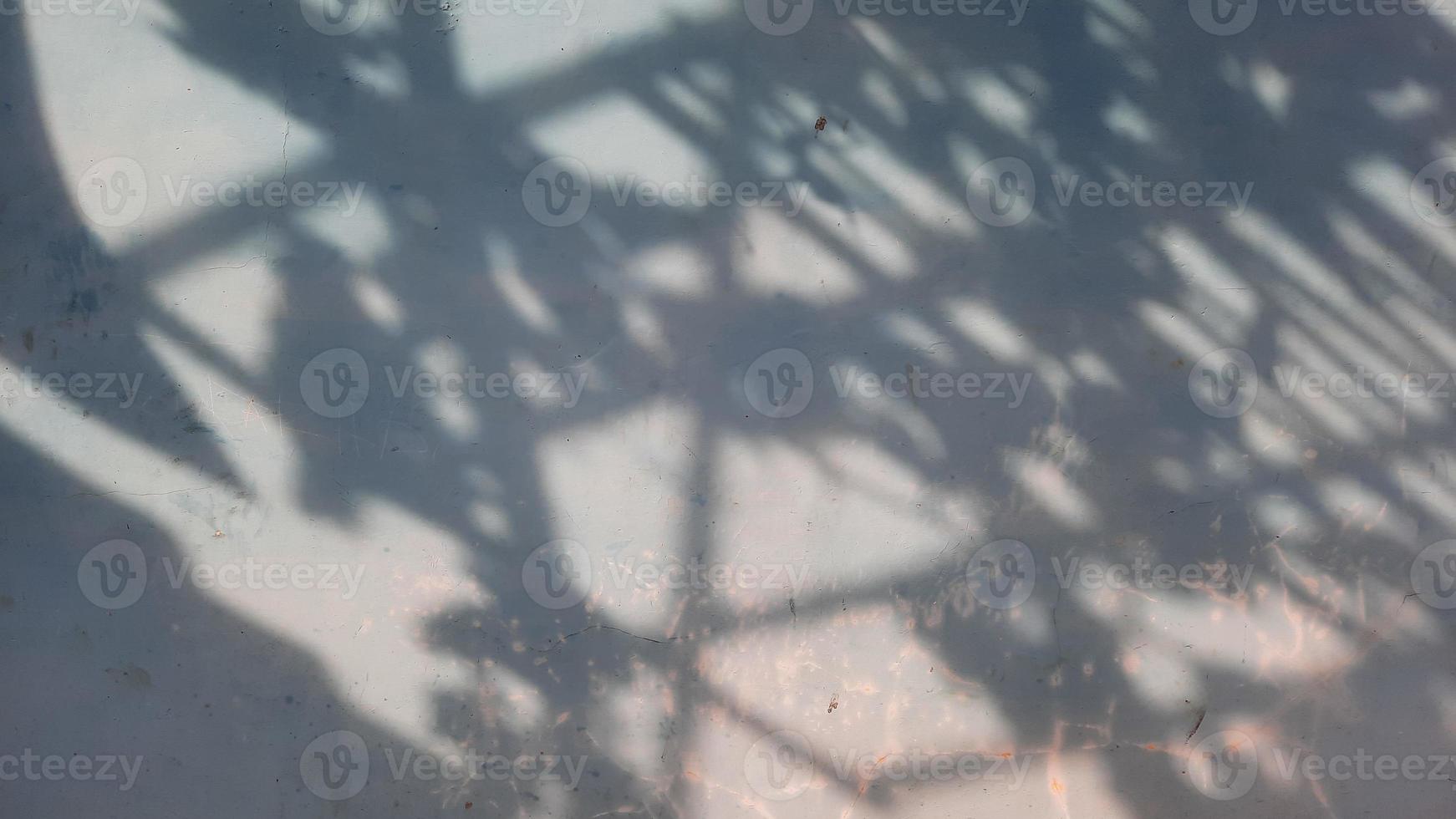 superposición de fondo con adornos de sombra de hoja en una pared azul foto