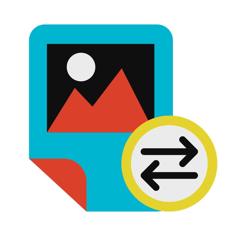Image file exchange symbol glyph vector illustration