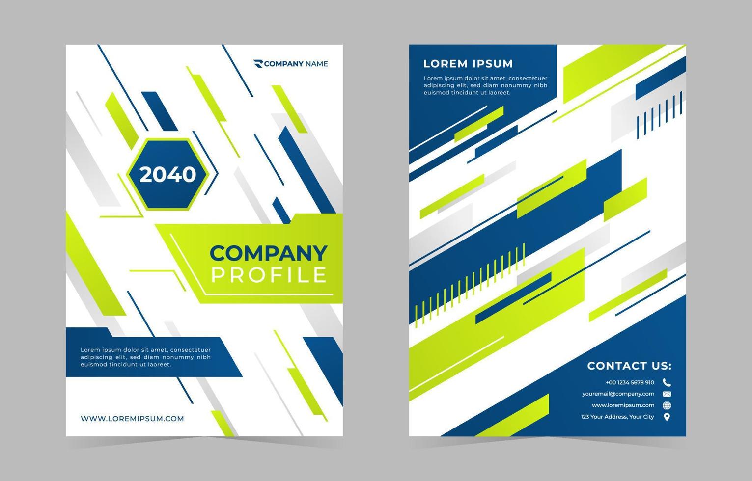 Company Profile Report Cover Template vector