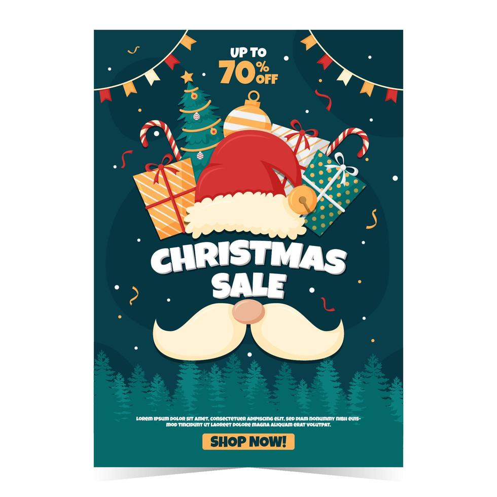 cartel de venta de navidad vector