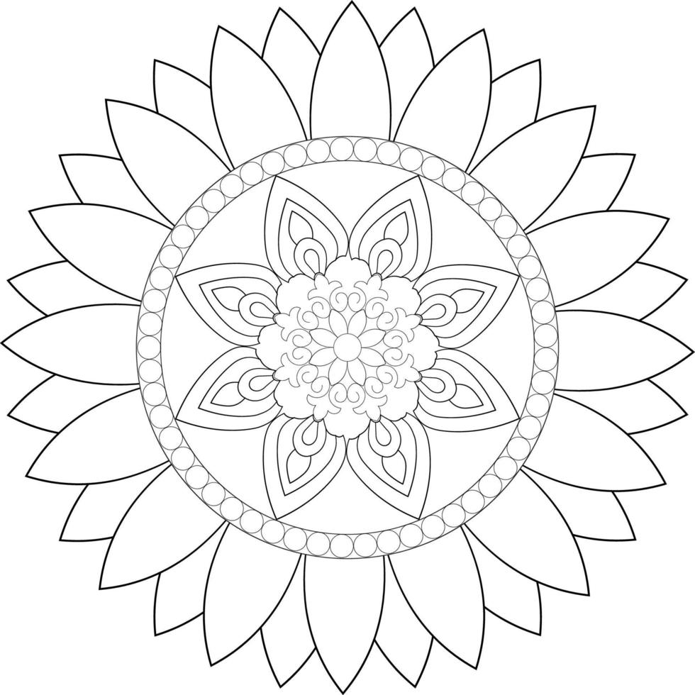 Mandala coloring pages vector