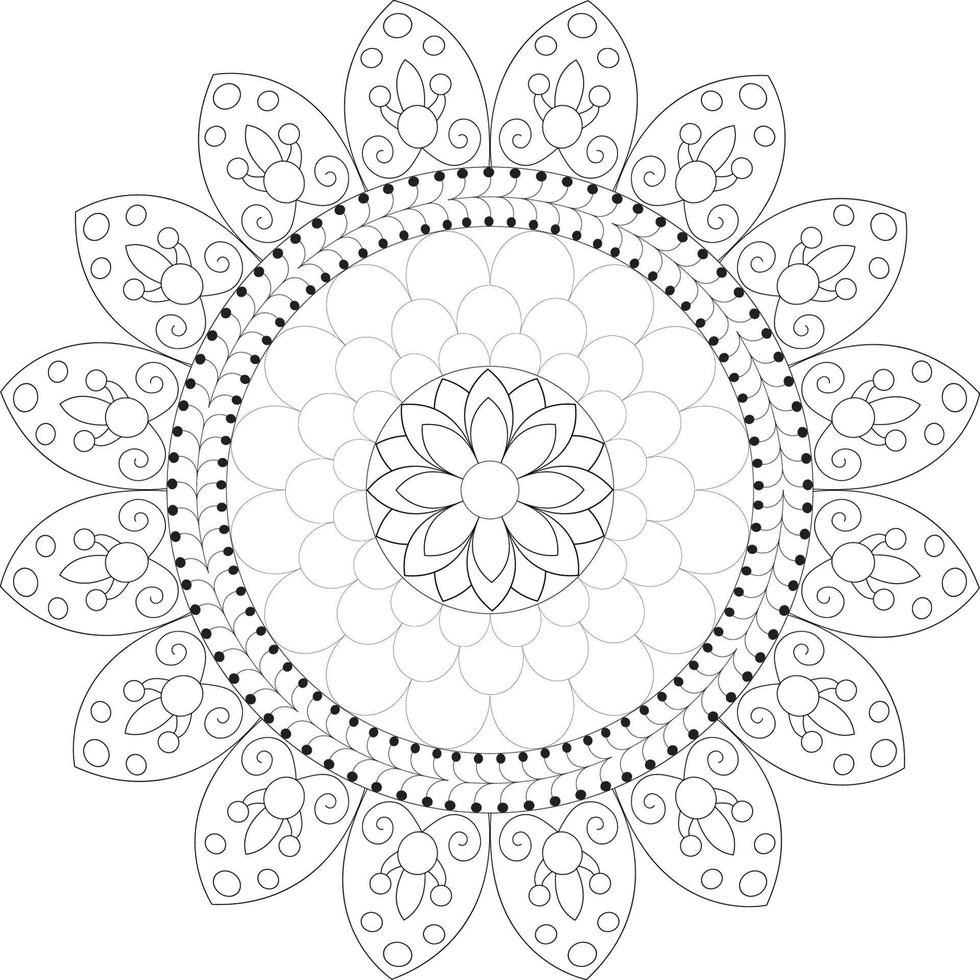 Mandala coloring pages vector