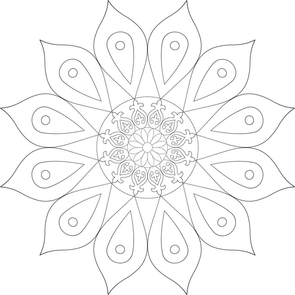 Mandala coloring pages vector