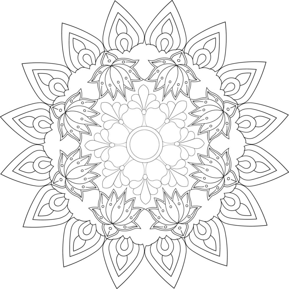Mandala coloring pages vector