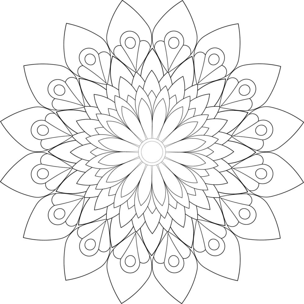Mandala coloring pages vector
